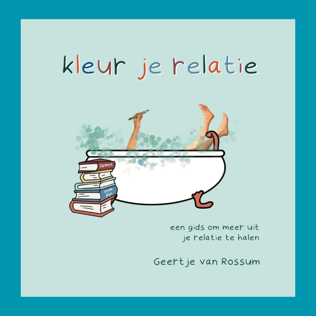 Een geweldig fris en origineel boek over relatie(s)! Bomvol korte teksten, leuke tips, handige oefeningen en grappige illustraties die een schat aan informatie in zich dragen. Ze weerspiegelen de enorme rijkdom aan kennis en ervaring die Geertje in haar –  werkzame –  leven heeft opgedaan, in een toegankelijk jasje. Wil je meer weten dan in het boek past dan kan dat ook: de vele QR codes wijzen je de weg.