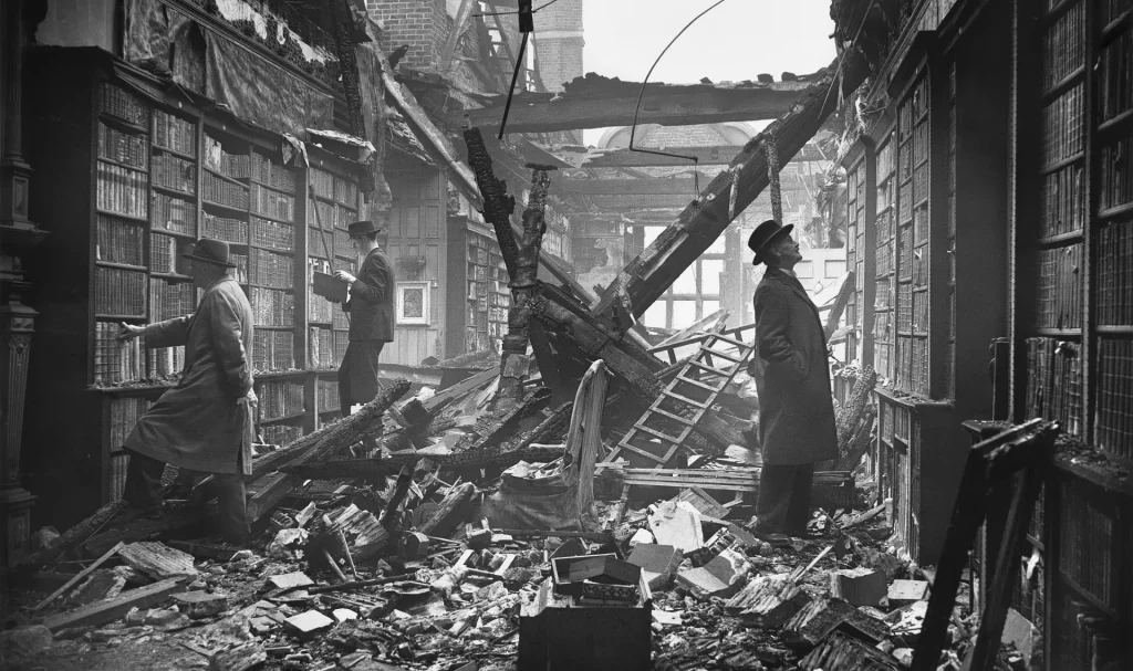 oorlog, London, Bibliotheek
